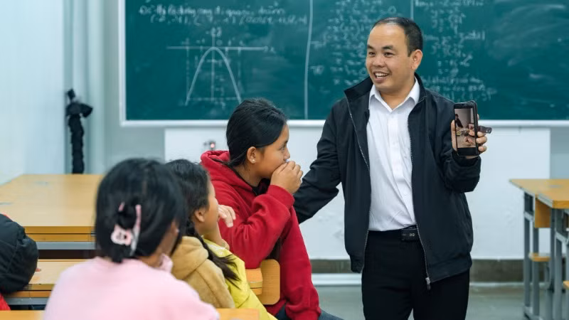 Giờ học giao lưu đầy sôi động.