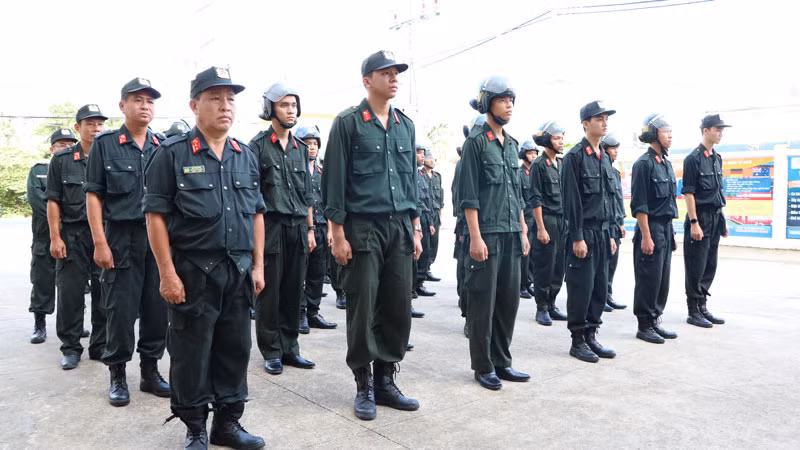Đại đội Cảnh sát cơ động đóng trên địa bàn thành phố Phú Quốc.