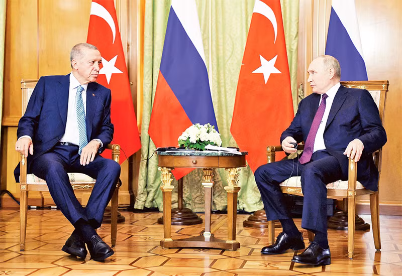 Các nhà lãnh đạo Nga và Thổ Nhĩ Kỳ gặp mặt tại Sochi, Nga. (Ảnh REUTERS)