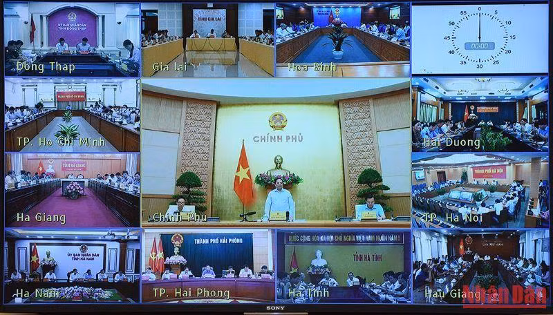 Các địa phương tham dự qua hình thức trực tuyến.