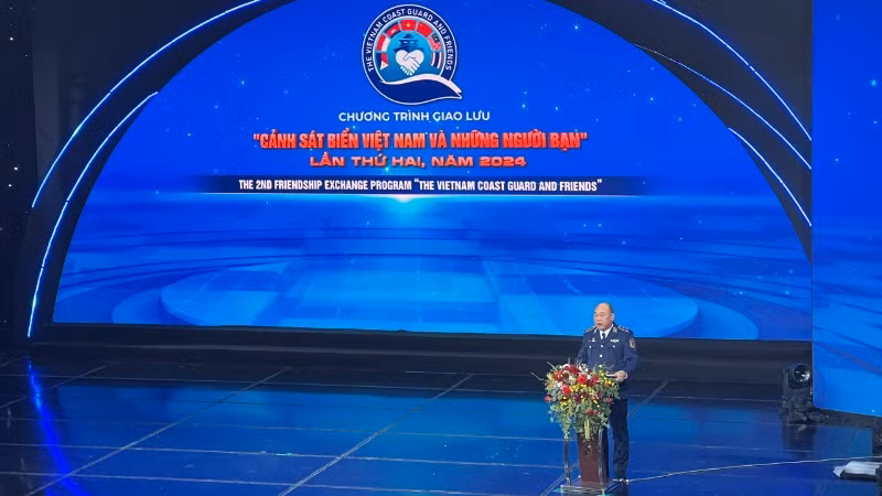 Trung tướng Lê Quang Đạo, Tư lệnh Cảnh sát biển Việt Nam phát biểu tại chương trình.