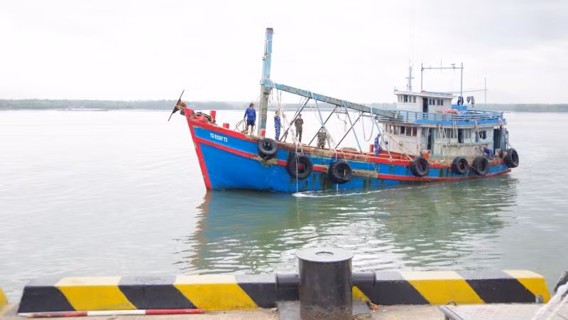 Tàu cá TG 92267 TS cập cảng Hải đội 301 tại thành phố Vũng Tàu. Tàu cá TG 92267 TS cập cảng Hải đội 301 tại thành phố Vũng Tàu.