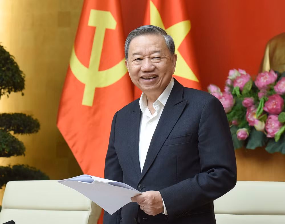 Tổng Bí thư Tô Lâm phát biểu.