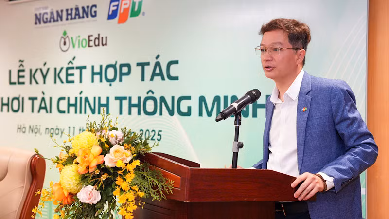 Chủ tịch FPT IS Trần Đăng Hòa phát biểu.