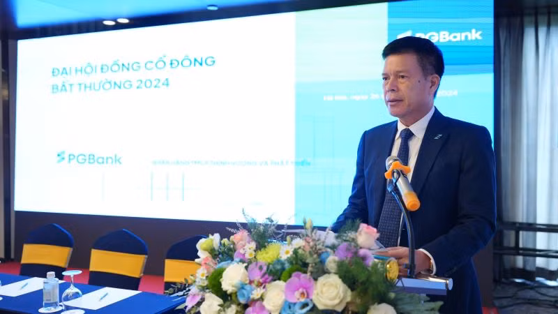 Ông Phạm Mạnh Thắng - Chủ tịch Hội đồng Quản trị PGBank điều hành Đại hội.
