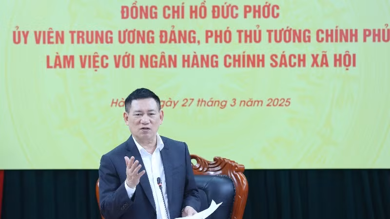 Phó Thủ tướng Hồ Đức Phớc phát biểu chỉ đạo.