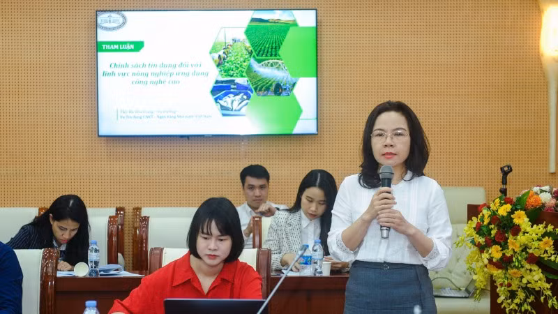 Vụ trưởng Vụ Tín dụng các ngành kinh tế (Ngân hàng Nhà nước) Hà Thu Giang.