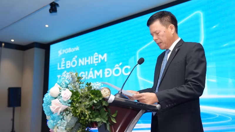 Chủ tịch HĐQT PGBank Phạm Mạnh Thắng phát biểu.