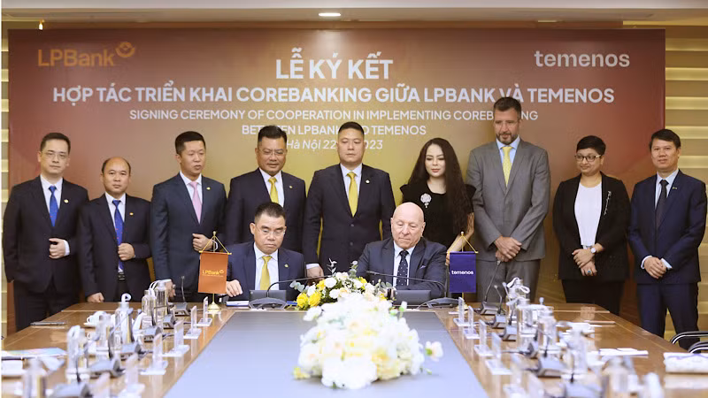 Lễ ký triển khai Corebanking T24 giữa LPBank và Temenos.