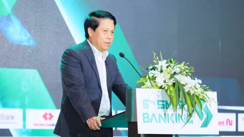 Phó Thống đốc Ngân hàng Nhà nước Việt Nam Phạm Tiến Dũng phát biểu.