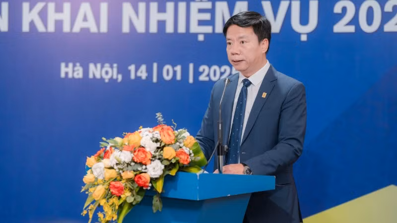 Tổng Giám đốc NAPAS Nguyễn Quang Minh phát biểu tại Hội nghị.
