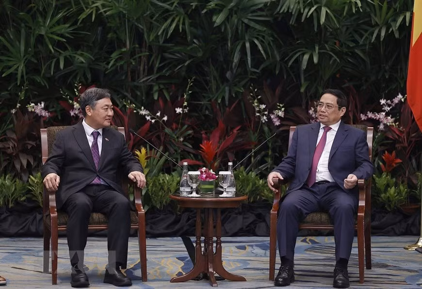 Thủ tướng Phạm Minh Chính tiếp ông Tow Heng Tan, Phó Chủ tịch Hội đồng quản trị Tập đoàn Sembcorp.