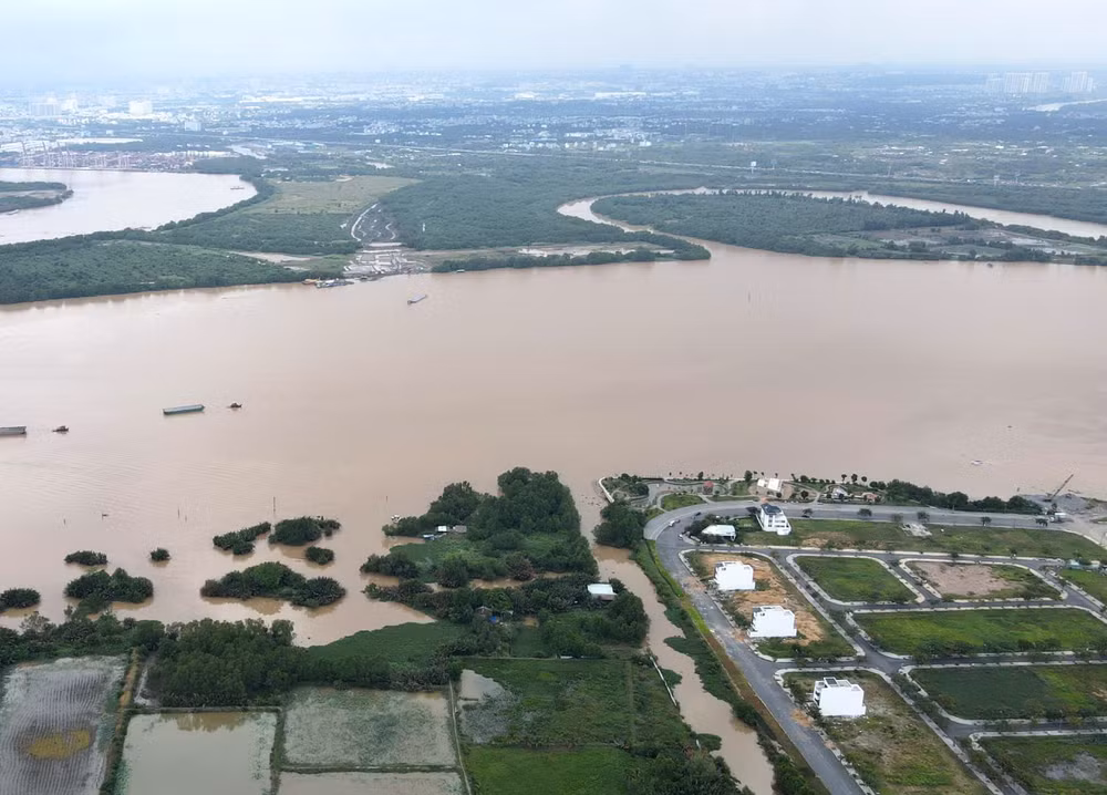 Khu vực xây dựng cầu Nhơn Trạch kết nối giữa Đồng Nai và Thành phố Hồ Chí Minh.