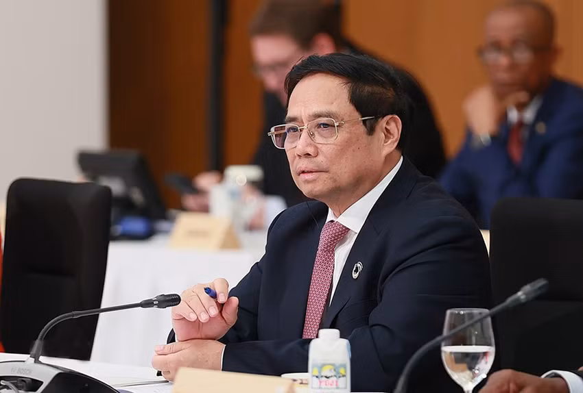 Thủ tướng Phạm Minh Chính tại phiên thảo luận. Thủ tướng Phạm Minh Chính tại phiên thảo luận.
