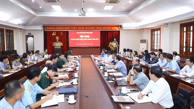 Quang cảnh hội nghị tại Ban Tuyên giáo Trung ương.