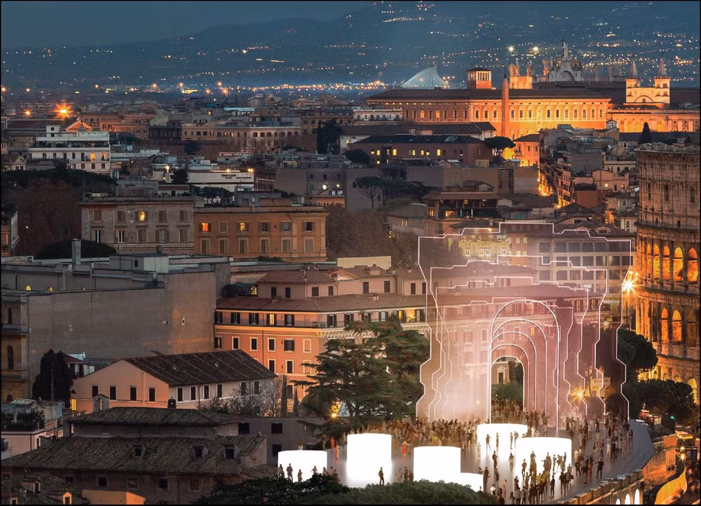 Phối cảnh biểu tượng của Rome Expo 2030 tại thành phố Rome. (Nguồn: Đại sứ quán Italy tại Việt Nam)