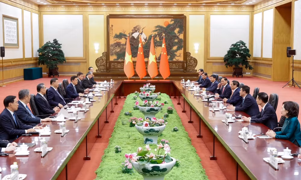 Thủ tướng Phạm Minh Chính hội kiến Tổng Bí thư, Chủ tịch Trung Quốc Tập Cận Bình. 