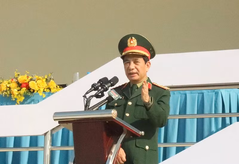 Đại tướng Phan Văn Giang phát biểu chỉ đạo tại buổi kiểm tra. Đại tướng Phan Văn Giang phát biểu chỉ đạo tại buổi kiểm tra.
