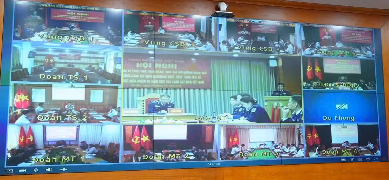 Hội nghị trực tiếp và kết nối trực tuyến tới các điểm cầu trong toàn lực lượng Cảnh sát biển Việt Nam. Hội nghị trực tiếp và kết nối trực tuyến tới các điểm cầu trong toàn lực lượng Cảnh sát biển Việt Nam.