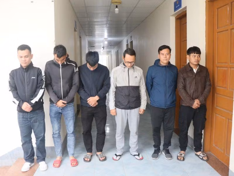 Các đối tượng tham gia đường dây đánh bạc liên tỉnh.