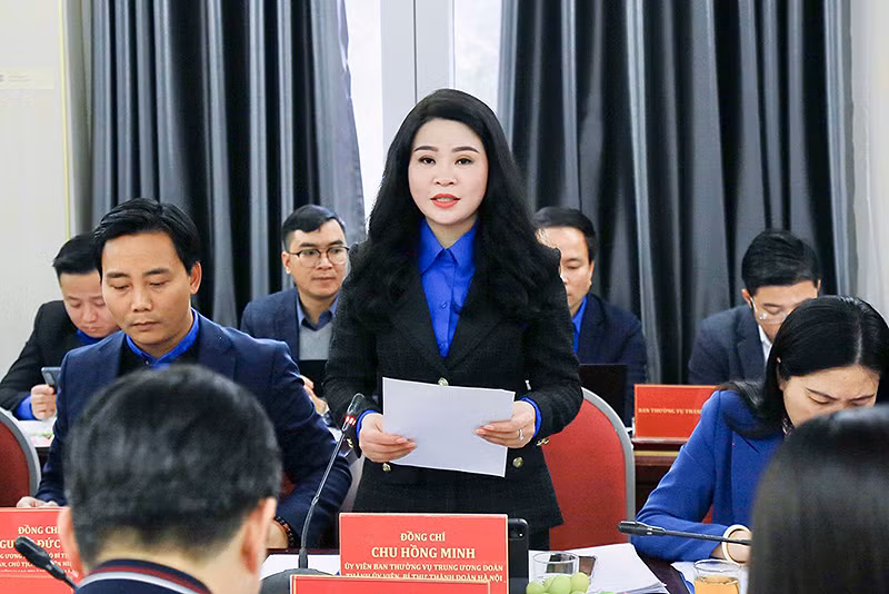 Bí thư Thành đoàn Chu Hồng Minh thông tin về những thành quả mà tuổi trẻ Thủ đô thực hiện được trong năm 2023.
