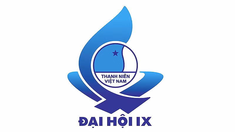 Biểu trưng chính thức của Đại hội đại biểu toàn quốc Hội Liên hiệp Thanh niên Việt Nam lần thứ IX.
