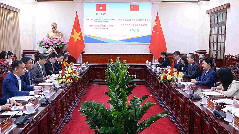 Toàn cảnh buổi hội đàm.