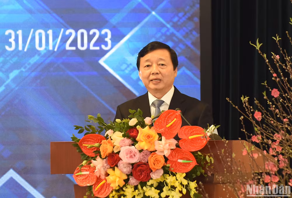 Phó Thủ tướng Trần Hồng Hà phát biểu tại Giao ban báo chí đầu xuân Quý Mão 2023.