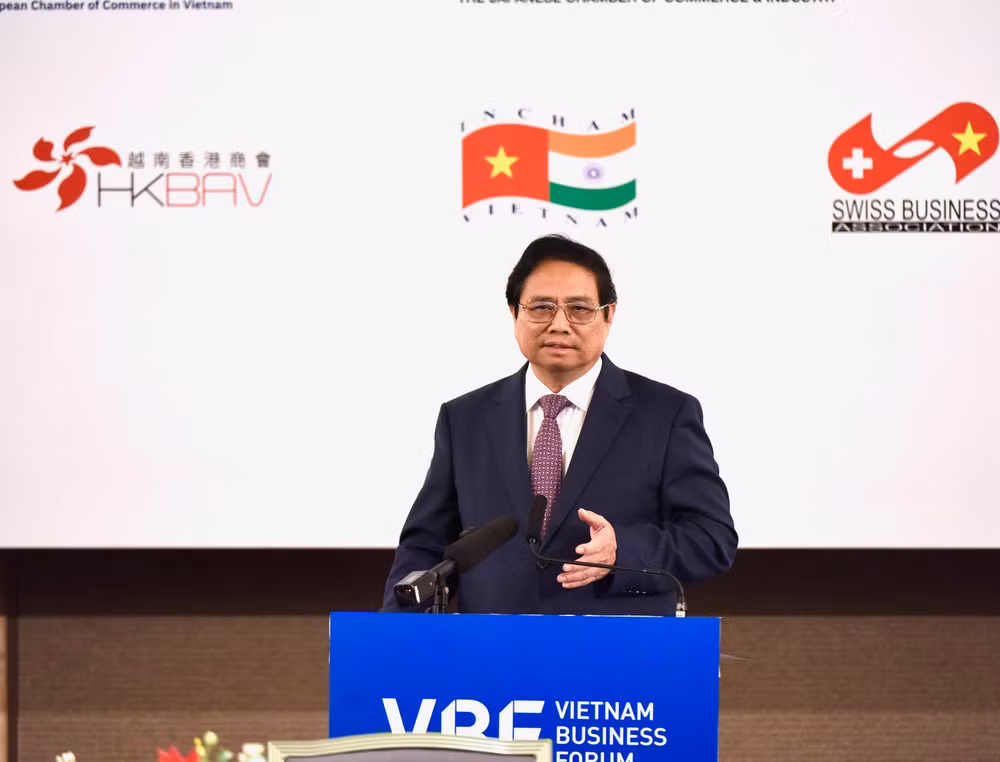 Thủ tướng Phạm Minh Chính phát biểu tại Diễn đàn. Thủ tướng Phạm Minh Chính phát biểu tại Diễn đàn.