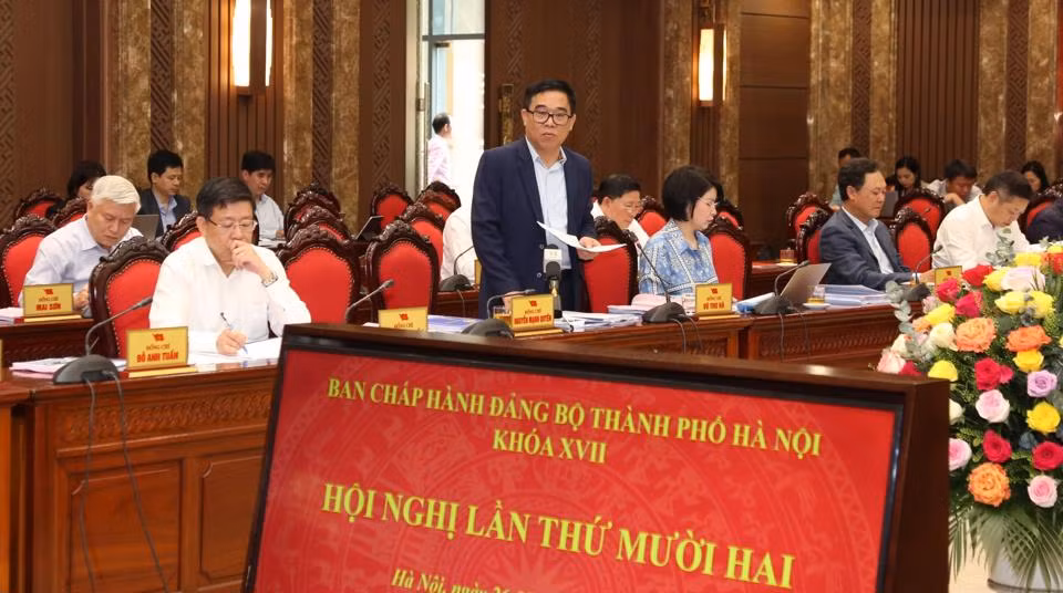 Các đại biểu thảo luận tại hội nghị ngày 26/4. (Ảnh: Duy Linh)