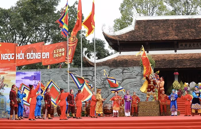 Tái hiện hình ảnh Hoàng đế Quang Trung tại chiến thắng Ngọc Hồi-Đống Đa.