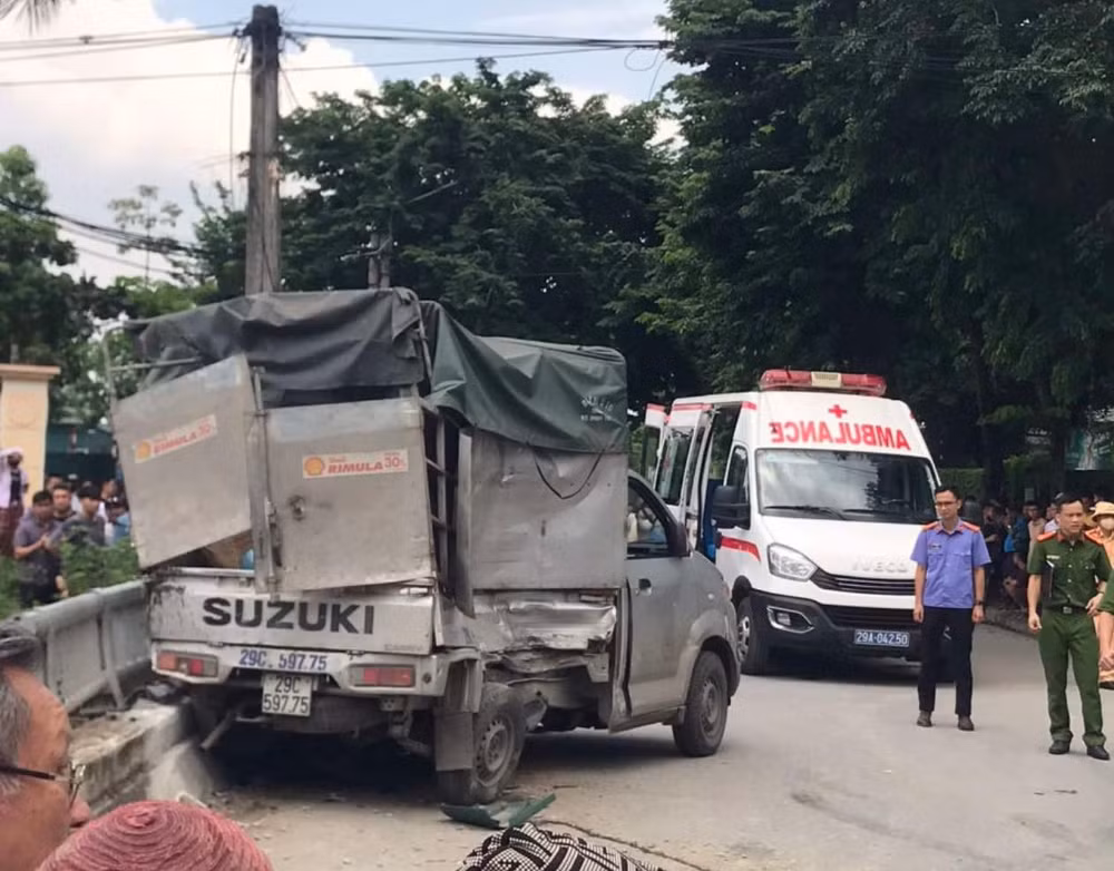 Hiện trường vụ tai nạn.