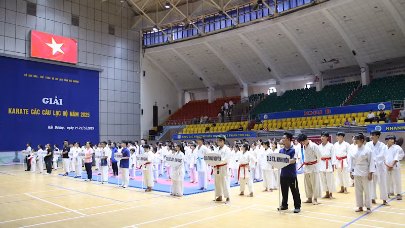 12 câu lạc bộ với hơn 250 vận động viên dự Giải Karate tỉnh Hải Dương năm 2025.