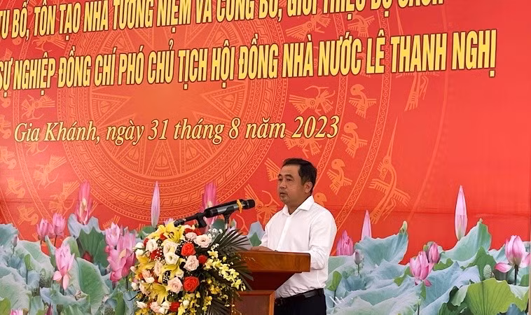 Bí thư Tỉnh ủy Hải Dương phát biểu tại buổi Lễ.