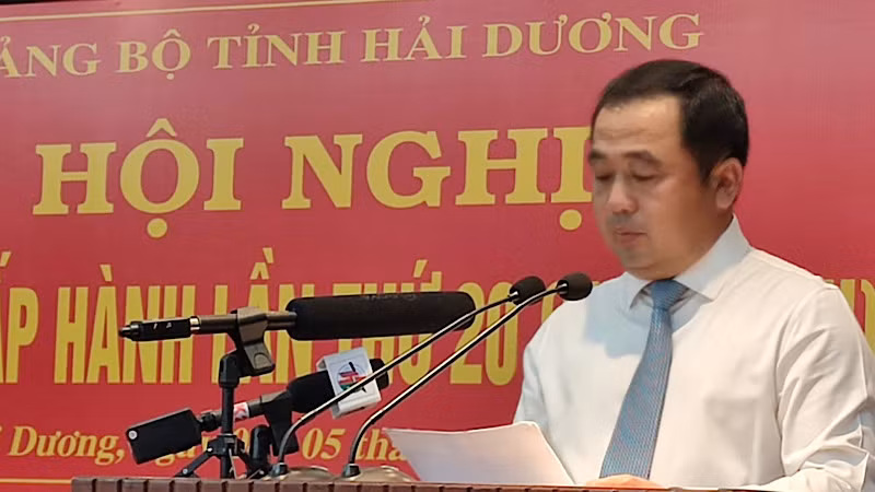 Bí thư Tỉnh ủy Hải Dương Trần Đức Thắng phát biểu chỉ đạo tại hội nghị. Bí thư Tỉnh ủy Hải Dương Trần Đức Thắng phát biểu chỉ đạo tại hội nghị.