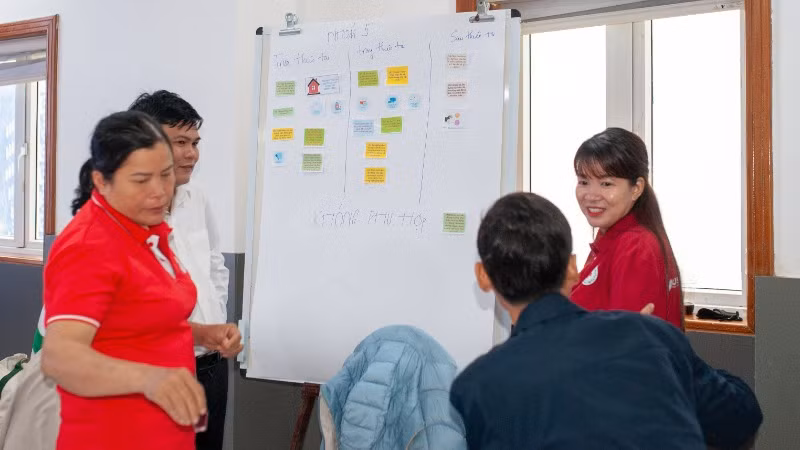 Các đại biểu tại hội thảo trao đổi về dự án. Các đại biểu tại hội thảo trao đổi về dự án.