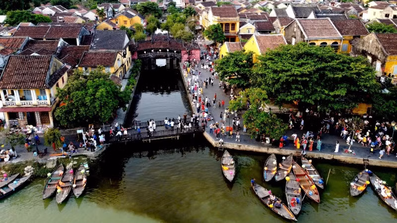 Điểm du lịch tại Hội An, tỉnh Quảng Nam thu hút du khách.