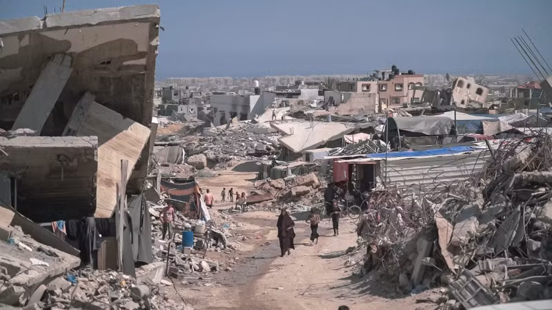 Gaza bị tàn phá nặng nề. (Ảnh STOP THE WAR)