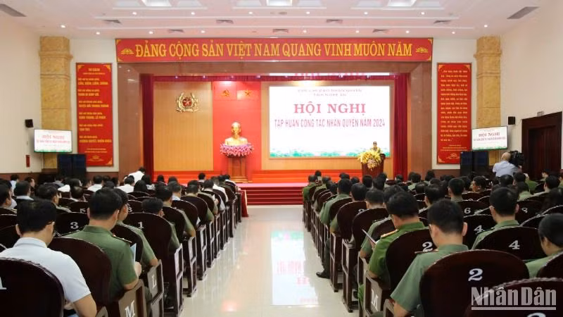 Quang cảnh Hội nghị tập huấn công tác nhân quyền năm 2024 tại Nghệ An. (Ảnh: Ban tổ chức)