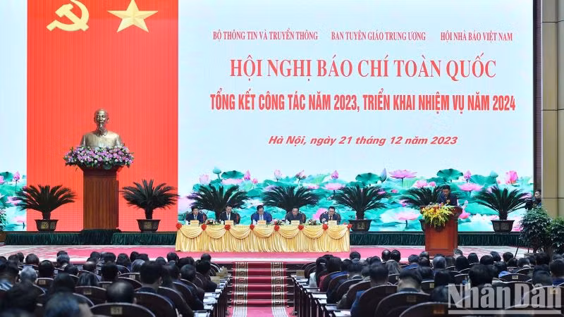 Hội nghị Báo chí toàn quốc tổng kết công tác năm 2023, triển khai nhiệm vụ năm 2024.