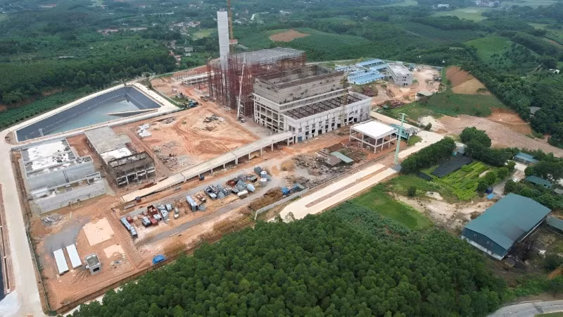 Nhà máy xử lý rác thải phát điện Trạm Thản, huyện Phù Ninh, tỉnh Phú Thọ. (Ảnh: NGÔ HÙNG)
