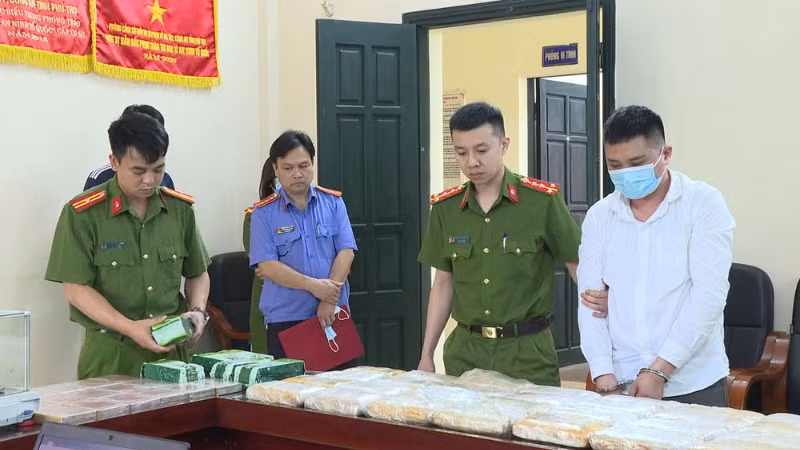 Một trong những đối tượng của chuyên án tại cơ quan điều tra.