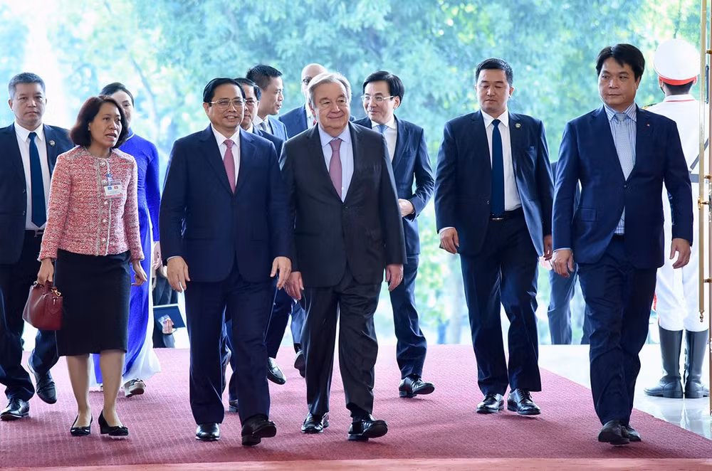 Thủ tướng Phạm Minh Chính và Tổng Thư ký Liên hợp quốc Antonio Guterres.