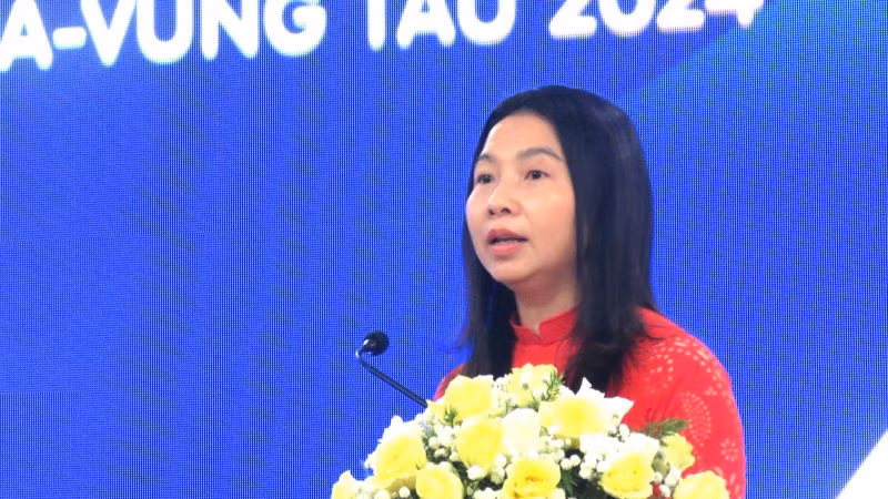 Bà Trần Thị Thu Hiền, quyền Giám đốc Sở Du lịch tỉnh Bà Rịa-Vũng Tàu thông tin về Tuần lễ Du lịch 2024. Bà Trần Thị Thu Hiền, quyền Giám đốc Sở Du lịch tỉnh Bà Rịa-Vũng Tàu thông tin về Tuần lễ Du lịch 2024.
