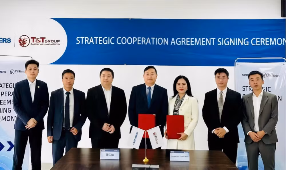 T&T Group và Cospowers hợp tác với mục tiêu quan trọng là đầu tư xây dựng nhà máy sản xuất pin lưu trữ năng lượng tại Việt Nam. (Ảnh: T&T Group) T&T Group và Cospowers hợp tác với mục tiêu quan trọng là đầu tư xây dựng nhà máy sản xuất pin lưu trữ năng lượng tại Việt Nam. (Ảnh: T&T Group)