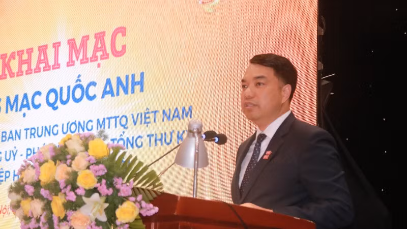 Ông Mạc Quốc Anh, Ủy viên Ủy ban Trung ương Mặt trận Tổ quốc Việt Nam, Phó Chủ tịch kiêm Tổng Thư ký Hiệp hội Doanh nghiệp nhỏ và vừa thành phố Hà Nội.
