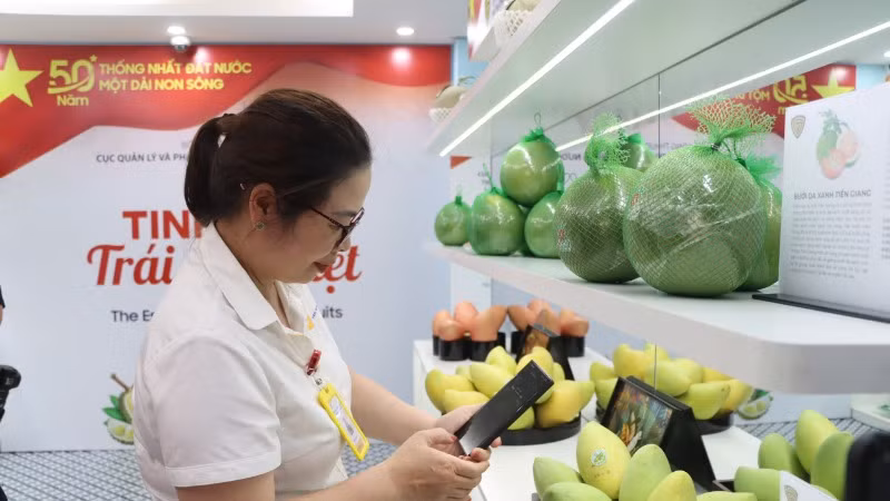 Khách tham quan có thể dễ dàng tra cứu thông tin chi tiết về sản phẩm thông qua việc quét mã.