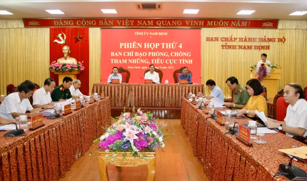 Hoạt động của Ban Chỉ đạo phòng, chống tham nhũng, tiêu cực tỉnh Nam Định đi vào nền nếp, hiệu quả, đúng quy định.