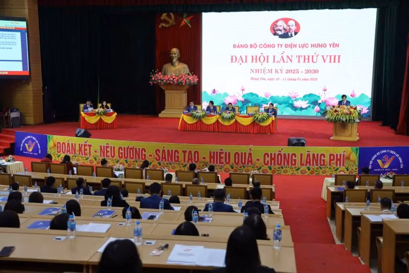 Đại hội Đảng bộ Công ty Điện lực Hưng Yên lần thứ VIII, nhiệm kỳ 2025-2030.