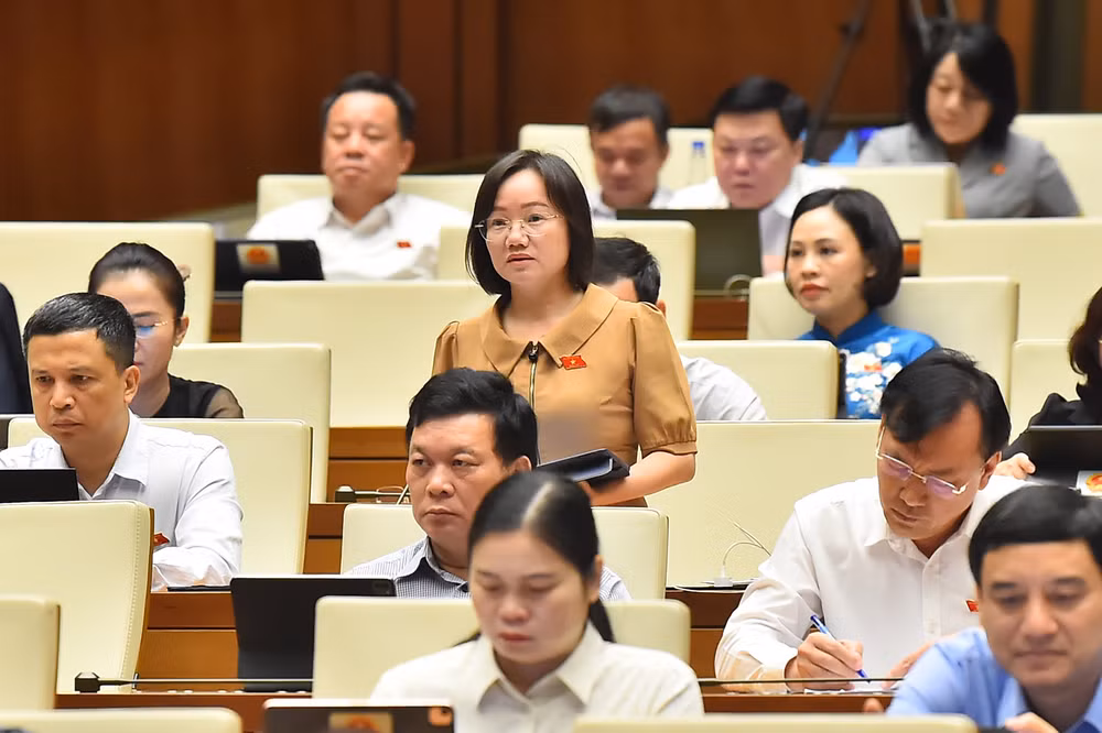 Đại biểu Thái Thị An Chung (Nghệ An) cho rằng quy định này sẽ góp phần bảo vệ tốt hơn quyền trẻ em. (Ảnh: THỦY NGUYÊN) Đại biểu Thái Thị An Chung (Nghệ An) cho rằng quy định này sẽ góp phần bảo vệ tốt hơn quyền trẻ em. (Ảnh: THỦY NGUYÊN)